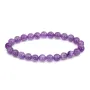 Bracciale Ametista tondo 8mm - Elastico x 1pz