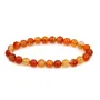 Bracciale in corniola tonda 8mm - Elastico x 1pz
