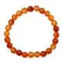 Carnelian Bracelet round 8mm - Elastic x 1pc