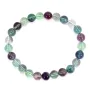 Fluorite bracelet round 8mm - Elastic x 1pc