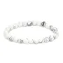 Pulseira de Howlita redonda 8mm - Elástico x 1 unidade