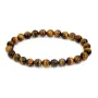 Pulseira Olho de Tigre redonda 8mm - Elástico x 1 unidade
