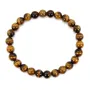 Pulseira Olho de Tigre redonda 8mm - Elástico x 1 unidade