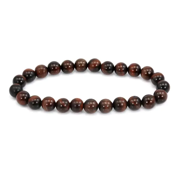 Pulsera Ojo de Toro redonda 8mm - Elástica x 1ud