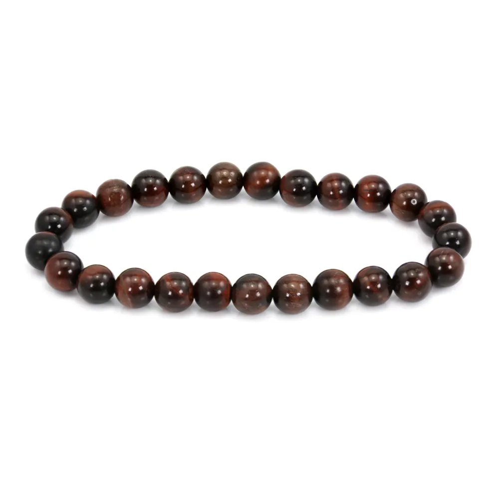 Pulsera Ojo de Toro redonda 8mm - Elástica x 1ud