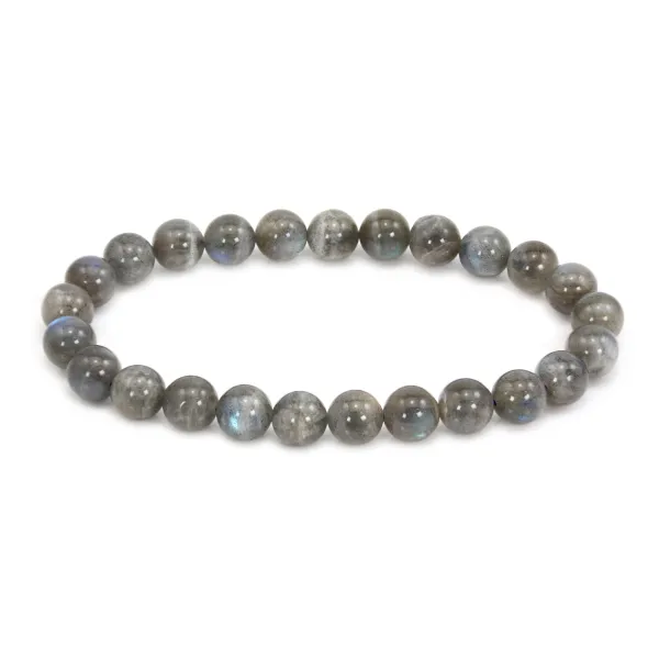 Labradorite round bead bracelet 8mm - Elastic x 1pc