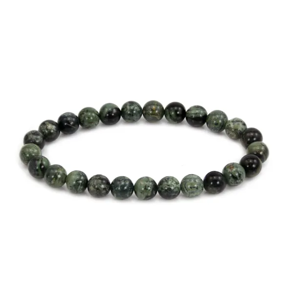 Pulseira de Jasp Kambaba redonda 8mm - Elástico x 1 unidade