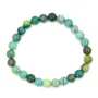Bracelet Agate herbe rond 8mm - Elastique x 1pc