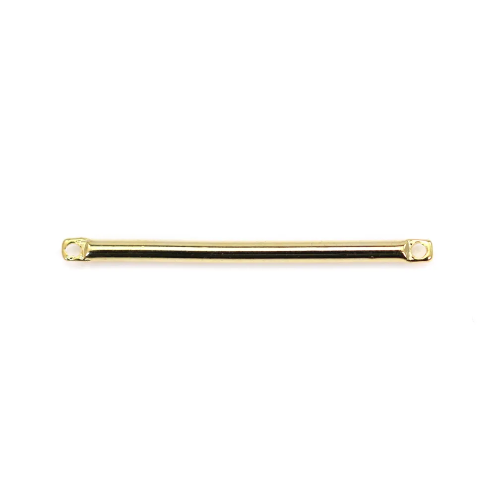 Intercalaire em forma de tubo 1.5x25mm, dourado em latão x 10 peças