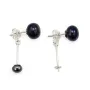 Poussoirs a pendente per semi forato - Argento 925 x 2 pezzi