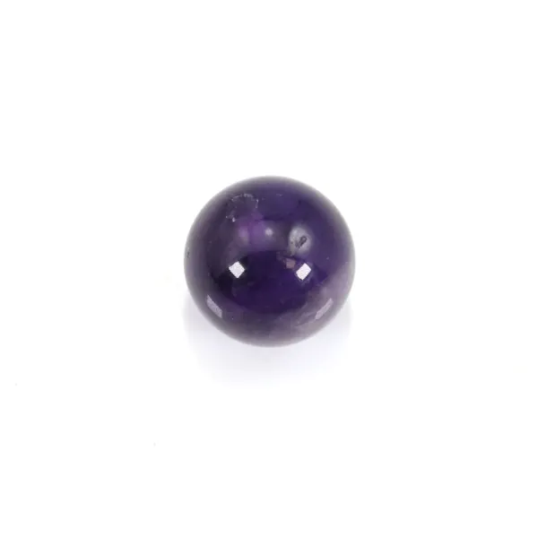 Amethyst, semi-pierced on one side, round 6mm x 1pc