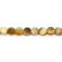 Oeuil de tigre gold, de forme ronde plate facetté, 4mm x 40cm