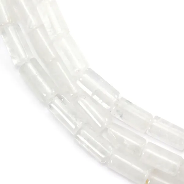 Cristal de roche goutte facette 10x30mm x 40cm