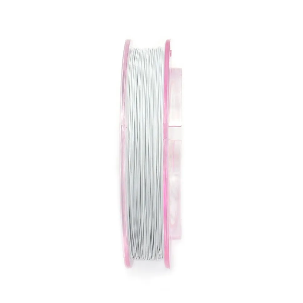 Steel wire rope 7 strands coated with white nylon 0.4mm x 100m