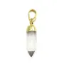 Rock Crystal Point Pendant - gold plated - 6x16mm x 1pc
