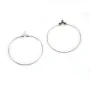 Créole à décorer 0.7x30mm - Argent 925 x 2pcs