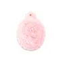 Carved pink conch shell pendant 24x32mm x 1pc