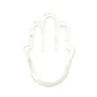 White mother-of-pearl Hamsa hand 24x35mm x 1pc