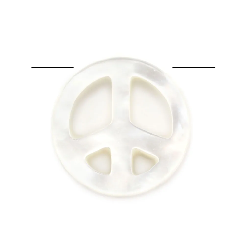Madreperla bianca pace e amore 10mm x 1pz