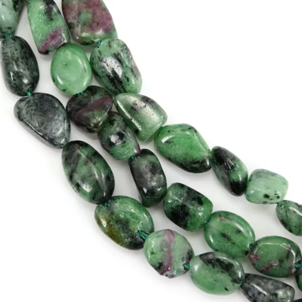 Ruby Zoisite baroque nugget 6-8mm x 39cm