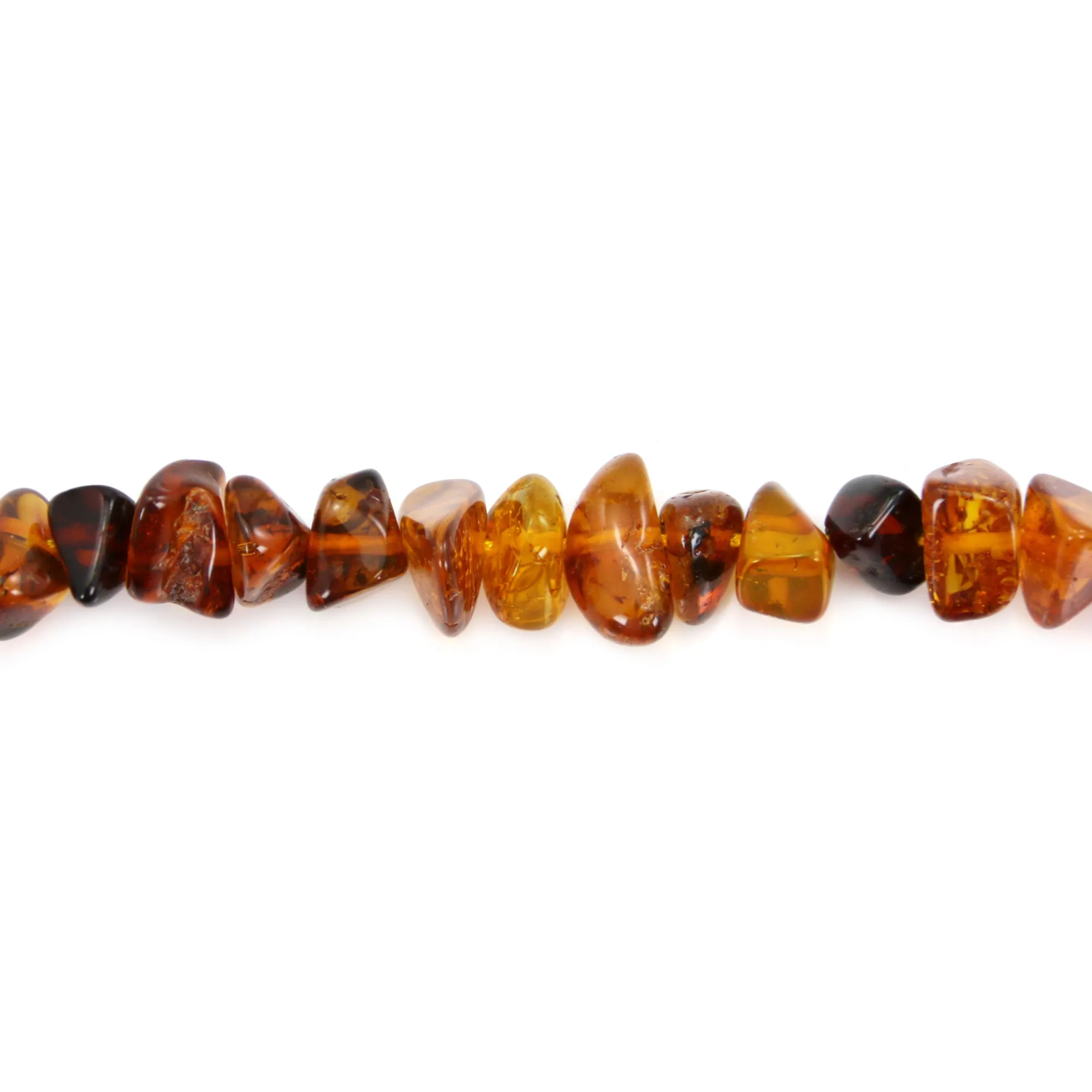 10 Perles Chips Ambre Naturel 5-9 Mm Jaune - Pour Bijoux DIY, Référence 7427039730