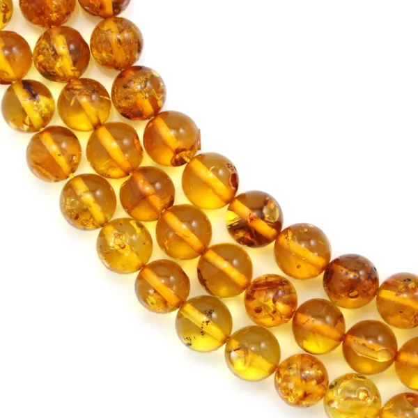 Round amber 6mm x 35cm