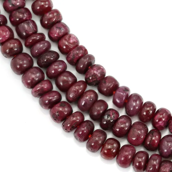 Rondelle de rubí heishi 4mm x 40cm