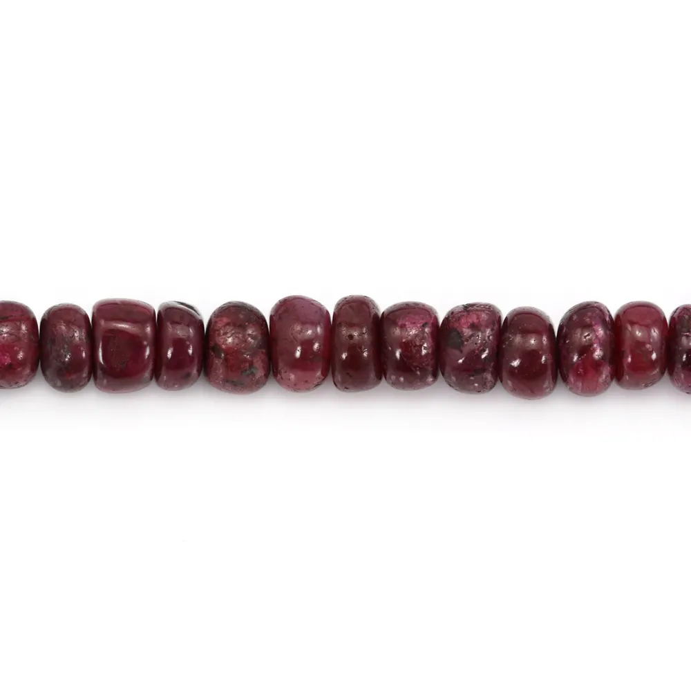Round ruby heishi beads 4mm x 40cm