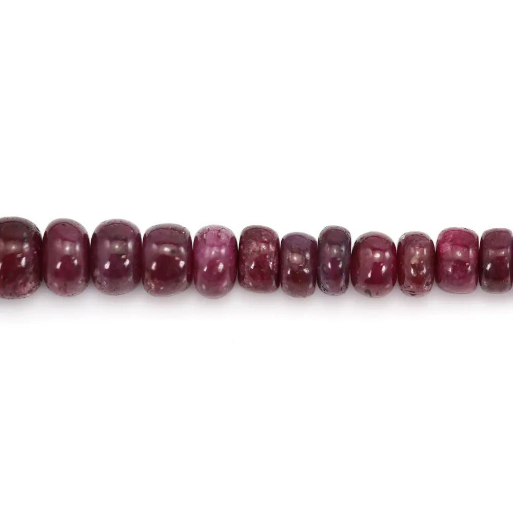 Rubin Rondelle Heishi Gradient 3-6mm x 42cm