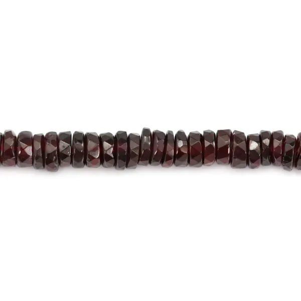 Rondelle di granato heishi sfaccettato 4-5mm x 40cm