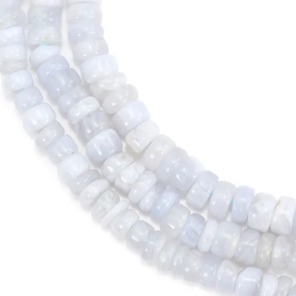 Calcedônia em formato de disco 4-5mm x 40cm.