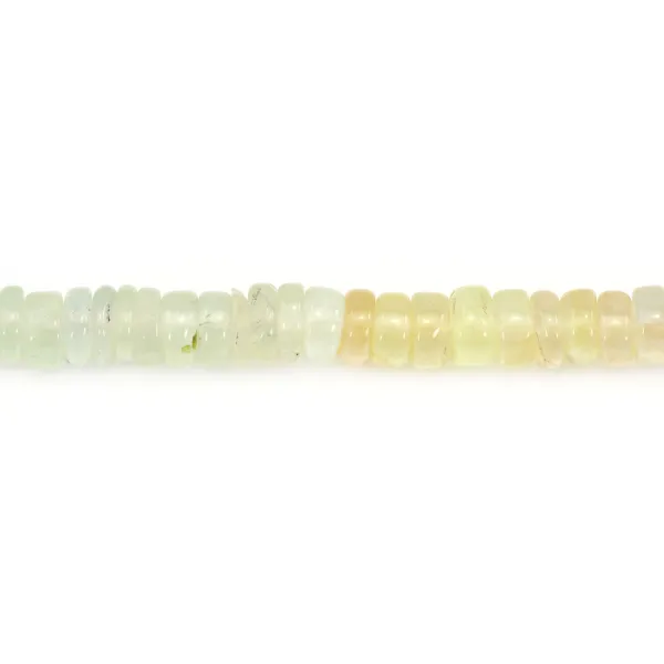 Préhnite multicolore dégradé rondelle heishi 4-5mm x 40cm