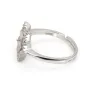 Bague réglable étoile pour semi percé - oxyde zirconium & Argent 925 rhodié x 1pc