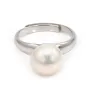 Bague épaisse réglable pour semi percée - Argent 925 rhodié x 1pc