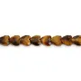 Olho de Tigre, coração facetado, 8mm x 38cm.