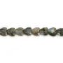 Labradorite faceted heart 8mm x 38cm
