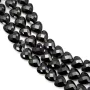Obsidian facettiertes Herz 8mm x 38cm