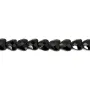 Obsidiana coração facetado 8mm x 38cm