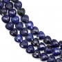 Lapislázuli teñido, corazón facetado, 8mm x 38cm.