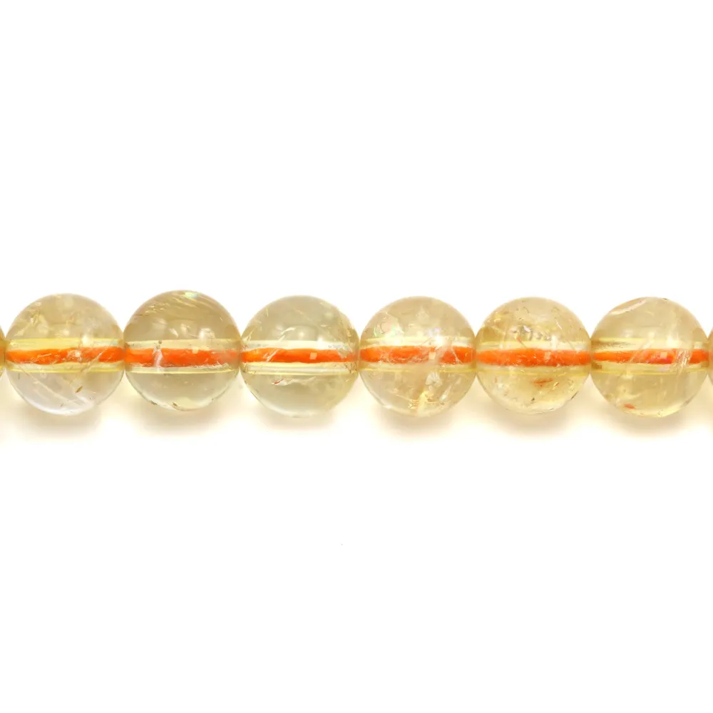 Runder Citrin 8mm x 39cm