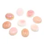 Cabujón de concha rosa ovalado de 10x12 mm x 1 pieza.