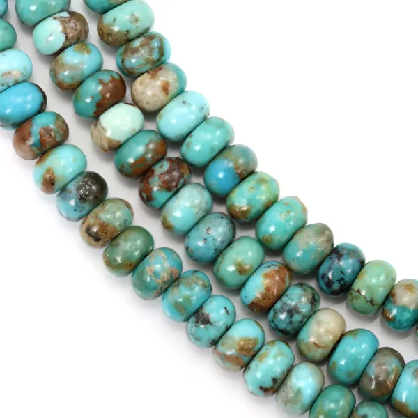 Turquoise rondelle  2.4x4.5mm x 40cm