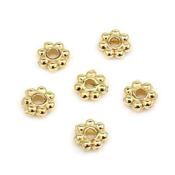 Separador dorado en latón 4mm x 5uds
