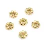 Gold-plated spacer on brass 4mm x 5pcs