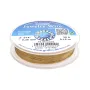 Fio encordoado de 19 fios revestido a nylon plaqué ouro 24 quilates 0.35mm x 9.15m