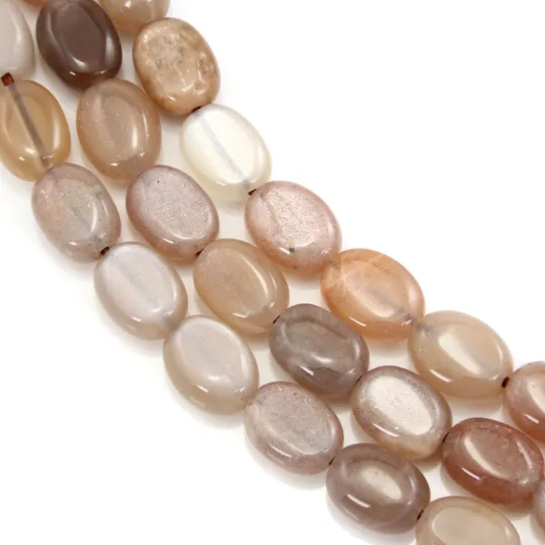 Orange moonstone, oval shape, 6x8mm x 39cm