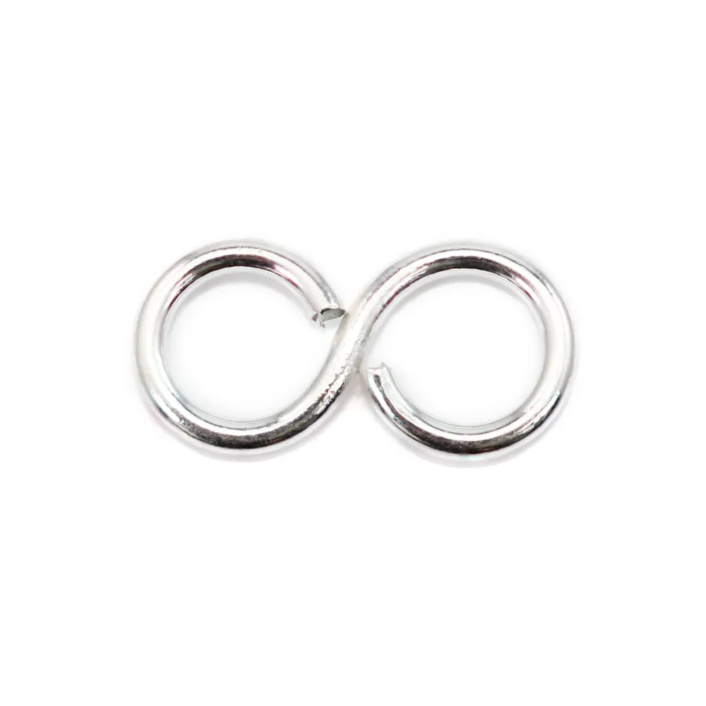 Intercalaire argent 925 infini ouvert 6x13.5mm x 2pcs
