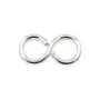 Spacer 925 silver open infinity 6x13.5mm x 2pcs