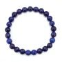 Lapis Lazuli round bead bracelet 8mm - Elastic x 1pc