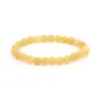 Bracciale in giada miele tonda 8mm - Elastico x 1pz